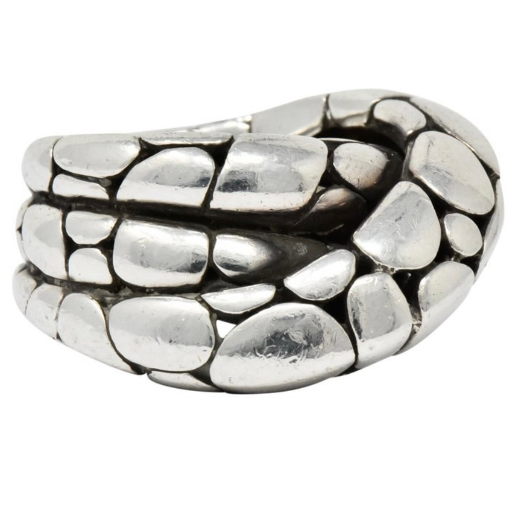 John Hardy Sterling Silver Kali Riverstone Crossover Ring